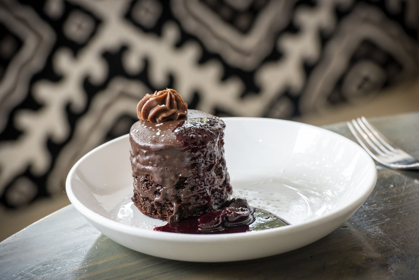 Dark chocolate espresso cake